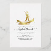 ブルゴーニュと金ゴールドイタリアンワインブライダルシャワー 箔招待状 (裏面)