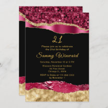 ブルゴーニュと金ゴールドグラムティアーズバースデーパーティー