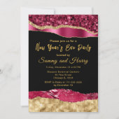 ブルゴーニュと金ゴールドグラムティアーズ大晦日パーティー 招待状 (正面)