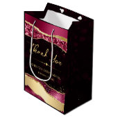 ブルゴーニュと金ゴールドグラムティアーズ《写真》ぼけ味キンセアニェラ ミディアムペーパーバッグ (正面アングル)