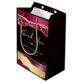 ブルゴーニュと金ゴールドグラムティアーズ《写真》ぼけ味キンセアニェラ ミディアムペーパーバッグ (裏面アングル)