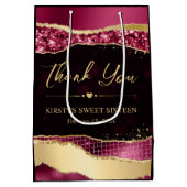 ブルゴーニュと金ゴールドグラムティアーズ《写真》ぼけ味Sweet sixteen ミディアムペーパーバッグ (裏面)