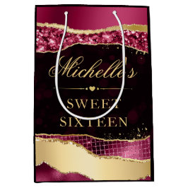 ブルゴーニュと金ゴールドグラムティアーズ《写真》ぼけ味Sweet sixteen ミディアムペーパーバッグ