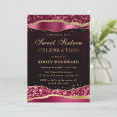 ブルゴーニュと金ゴールドグラムティアーズSweet sixteen 招待状 (スタンド正面)