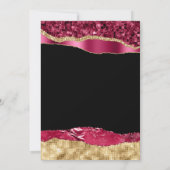 ブルゴーニュと金ゴールドグラムティアーズSweet sixteen 招待状 (裏面)