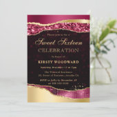 ブルゴーニュと金ゴールドグラムティアーズSweet sixteen 招待状 (スタンド正面)