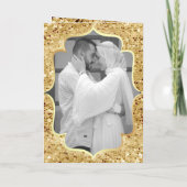 ブルゴーニュと金ゴールドグリッターデイトパームムスリム結婚ズ 招待状 (裏面)