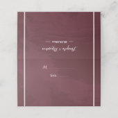 ブルゴーニュと金ゴールドグリッターポケット プレイスカード (外部開封)