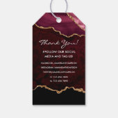 ブルゴーニュと金ゴールドゲードアゲテ大切石 ギフトタグ (裏面)