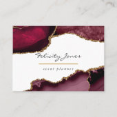 ブルゴーニュと金ゴールドゲードアゲートストーン 名刺 (正面)