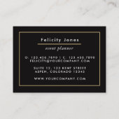 ブルゴーニュと金ゴールドゲードアゲートストーン 名刺 (裏面)