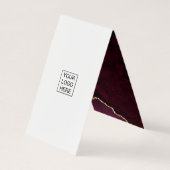 ブルゴーニュと金ゴールドゲード瑪瑙ストーンビジネスカード 名刺 (裏面)