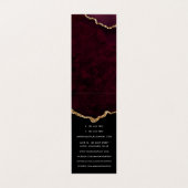 ブルゴーニュと金ゴールドゲード瑪瑙ストーンビジネスカード 名刺 (内部フラット)