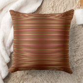 ブルゴーニュと金ゴールドストライプパターン クッション (ブランケット)