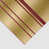 ブルゴーニュと金ゴールドストライプパターン 薄葉紙 (詳細)