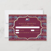 ブルゴーニュと金ゴールドゾウインディアン結婚ズ 出欠カード (正面)