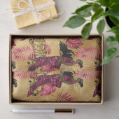 ブルゴーニュと金ゴールドタイガーシリーズデザイン18 薄葉紙 (ギフト)