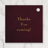 ブルゴーニュと金ゴールドダイヤモンド フェイバータグ (裏面)