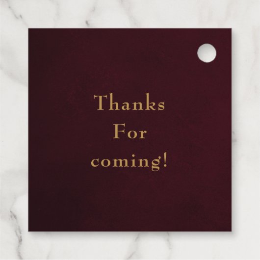 ブルゴーニュと金ゴールドダイヤモンド フェイバータグ (裏面)