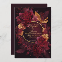 ブルゴーニュと金ゴールドテーマでシック。