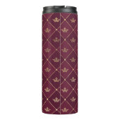 ブルゴーニュと金ゴールドパリジェムストーンモノグラム タンブラー (裏面)