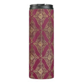 ブルゴーニュと金ゴールドパリジェムストーンモノグラム タンブラー (裏面)