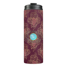 ブルゴーニュと金ゴールドパリスワインジェムストーンモノグラム タンブラー