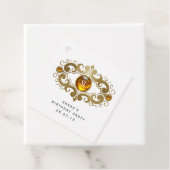 ブルゴーニュと金ゴールドパリヴィンテージレディージェムストーン フェイバータグ (インサイチュ)