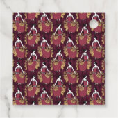 ブルゴーニュと金ゴールドパリヴィンテージレディージェムストーン フェイバータグ (裏面)