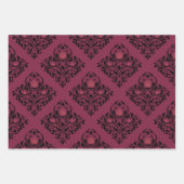 ブルゴーニュと金ゴールドパリ ラッピングペーパーシート (正面3)