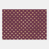 ブルゴーニュと金ゴールドパリ ラッピングペーパーシート (正面2)