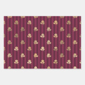ブルゴーニュと金ゴールドパリ ラッピングペーパーシート (正面)