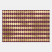 ブルゴーニュと金ゴールドパリ ラッピングペーパーシート (正面)