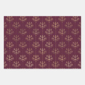 ブルゴーニュと金ゴールドパリ ラッピングペーパーシート (正面)