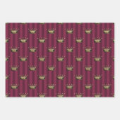 ブルゴーニュと金ゴールドパリ ラッピングペーパーシート (正面2)