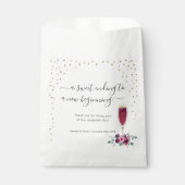 ブルゴーニュと金ゴールドフルートの甘いお願いボックスのバッグ フェイバーバッグ (正面)