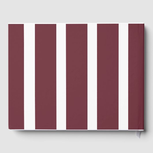 ブルゴーニュと金ゴールドフローラエレガントな結婚式 ゲストブック (裏面)