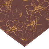 ブルゴーニュと金ゴールドフローラショートテーブルランナー ショートテーブルランナー (コーナー)