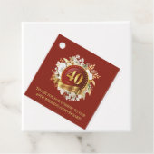 ブルゴーニュと金ゴールドフローラ結婚40周年 フェイバータグ (インサイチュ)