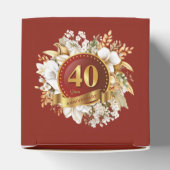 ブルゴーニュと金ゴールドフローラ結婚40周年 フェイバーボックス (上部)