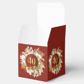 ブルゴーニュと金ゴールドフローラ結婚40周年 フェイバーボックス (オープン)