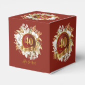 ブルゴーニュと金ゴールドフローラ結婚40周年 フェイバーボックス (裏面サイド)