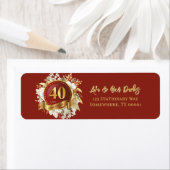 ブルゴーニュと金ゴールドフローラ結婚40周年 ラベル (インサイチュ)