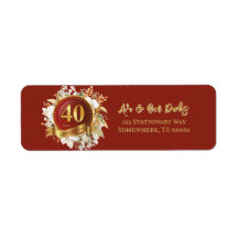 ブルゴーニュと金ゴールドフローラ結婚40周年