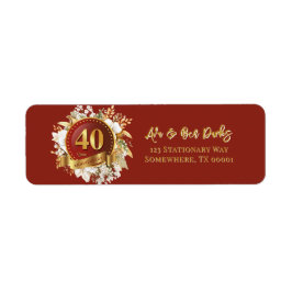 ブルゴーニュと金ゴールドフローラ結婚40周年 ラベル