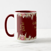 ブルゴーニュと金ゴールドフローラ、卒業 マグカップ (左)