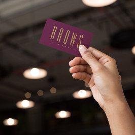 ブルゴーニュと金ゴールドブローズマイクロブラディングシンプル 名刺