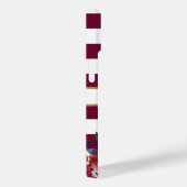 ブルゴーニュと金ゴールドボホフローラストライプモノグラム Case-Mate iPhoneケース (裏面 / 右)