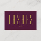 ブルゴーニュと金ゴールドラッシュミニマルシンプルリスト 名刺 (正面)