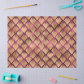 ブルゴーニュと金ゴールドレオパードデザイン15 薄葉紙 (クラフト)